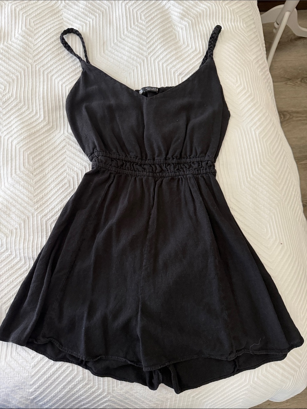 Zara Black Spaghetti-Strap Mini Dress